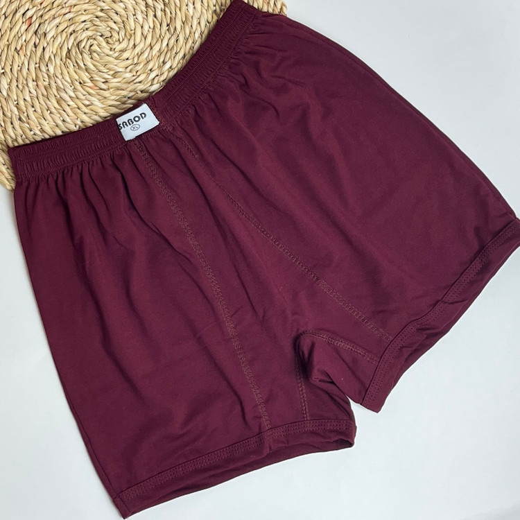 شورت پادار مردانه سوپر پنبه زرشکی