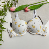 سوتین زنانه نیم جک فنردار وارداتی طرح میوه ای کاپ B / سایزبندی ۸۵ تا ۱۰۰