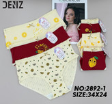 شورت وارداتی زنانه Deniz عروسکی طرح لیمو زرد/ free size