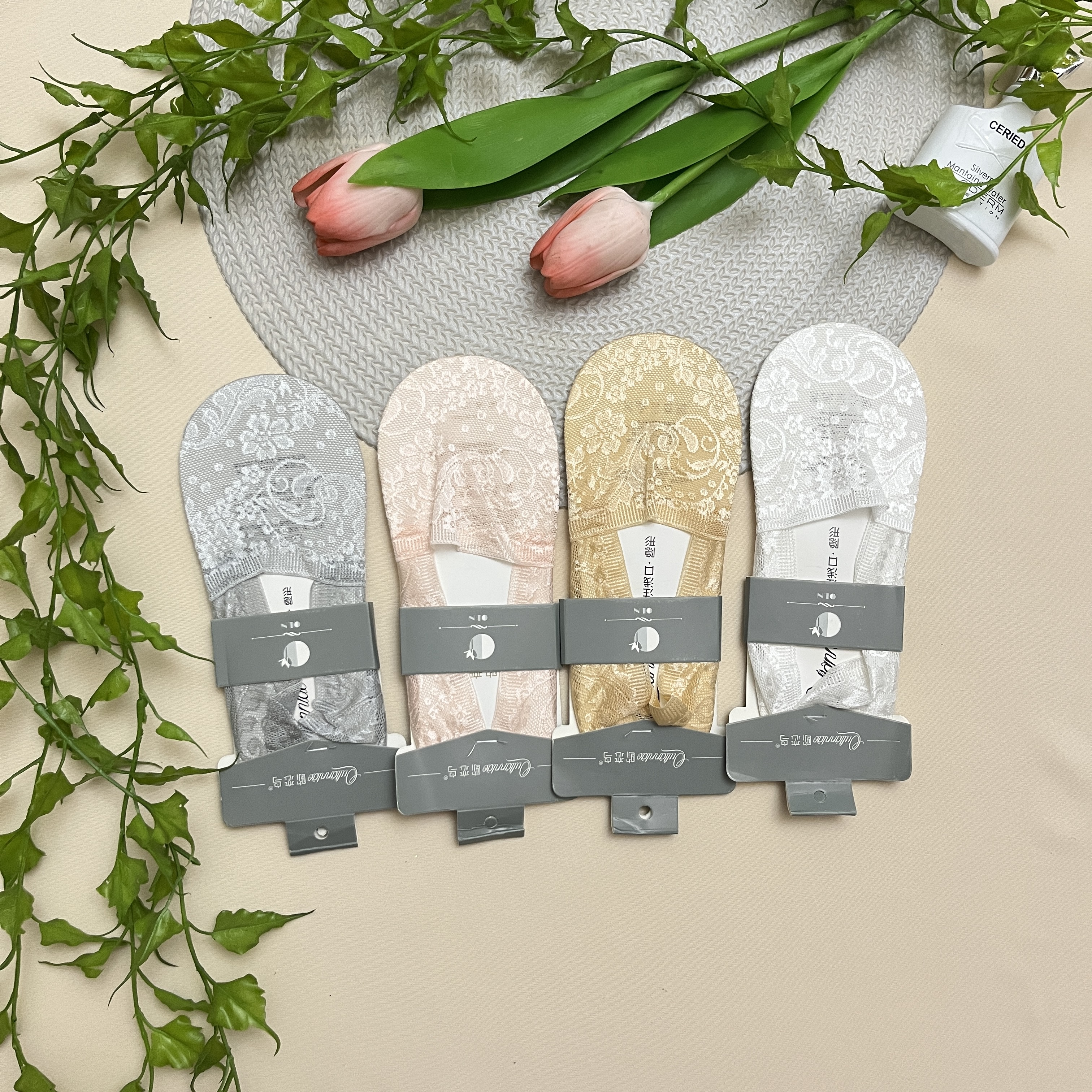 جوراب کالج دور ژله ای کف استپ طرح  سنتی وارداتی