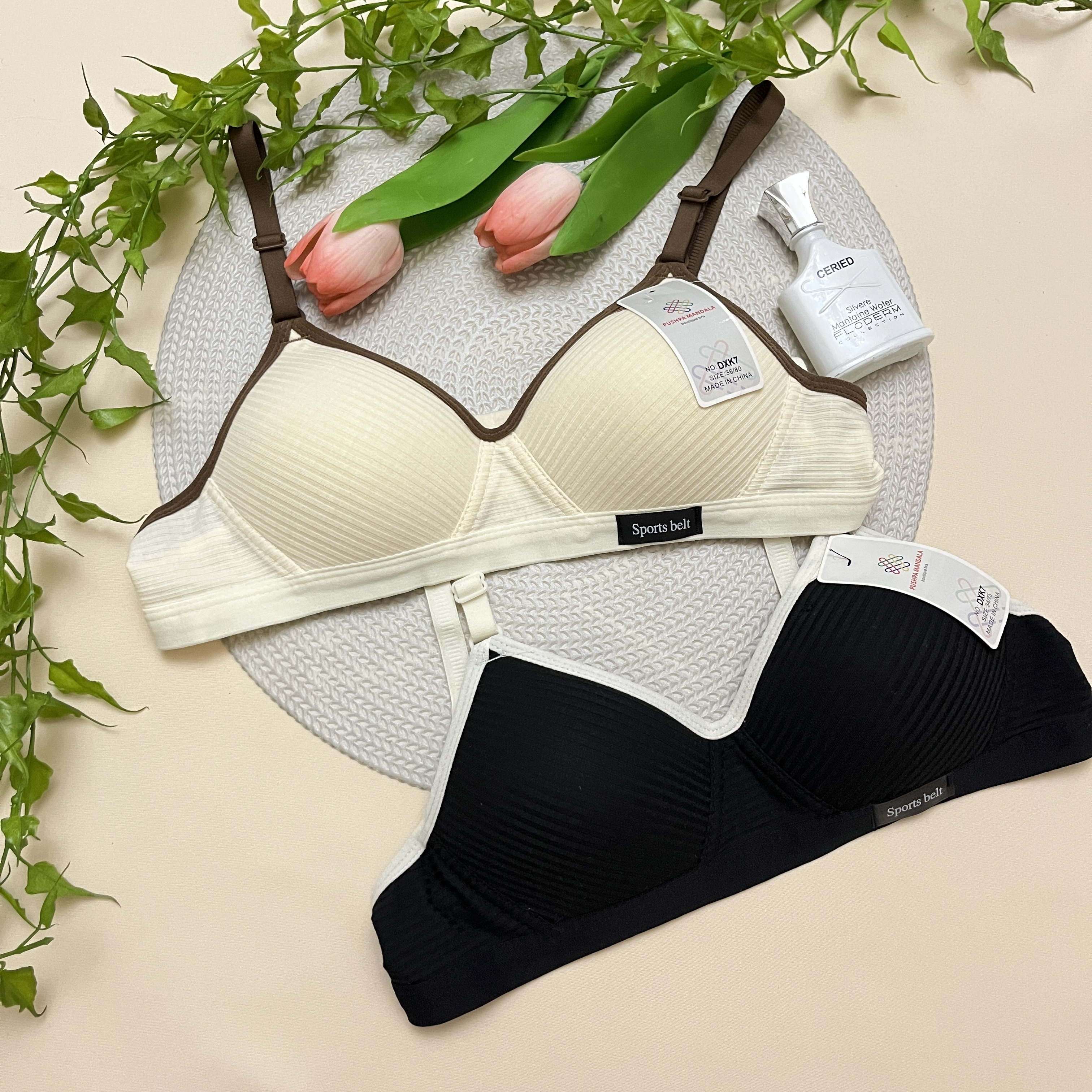 سوتین زنانه بدون فنر بدون جک کبریتی وارداتی Sport belt کاپ A (کاپ کوچیک) / سایزبندی 70 تا 85