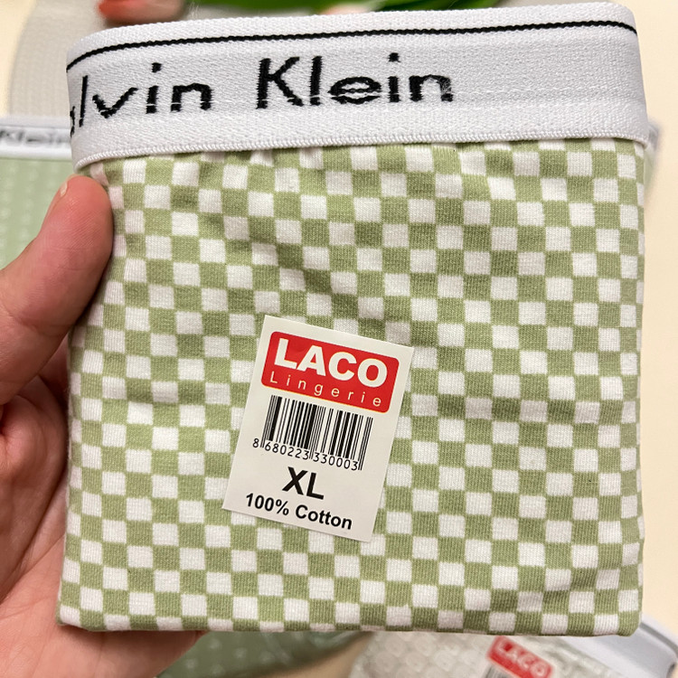 شورت با کیفیت زنانه برند لاکو LACO کلوین کلین CK تم سبز/ سایز XL /2XL / 3XL
